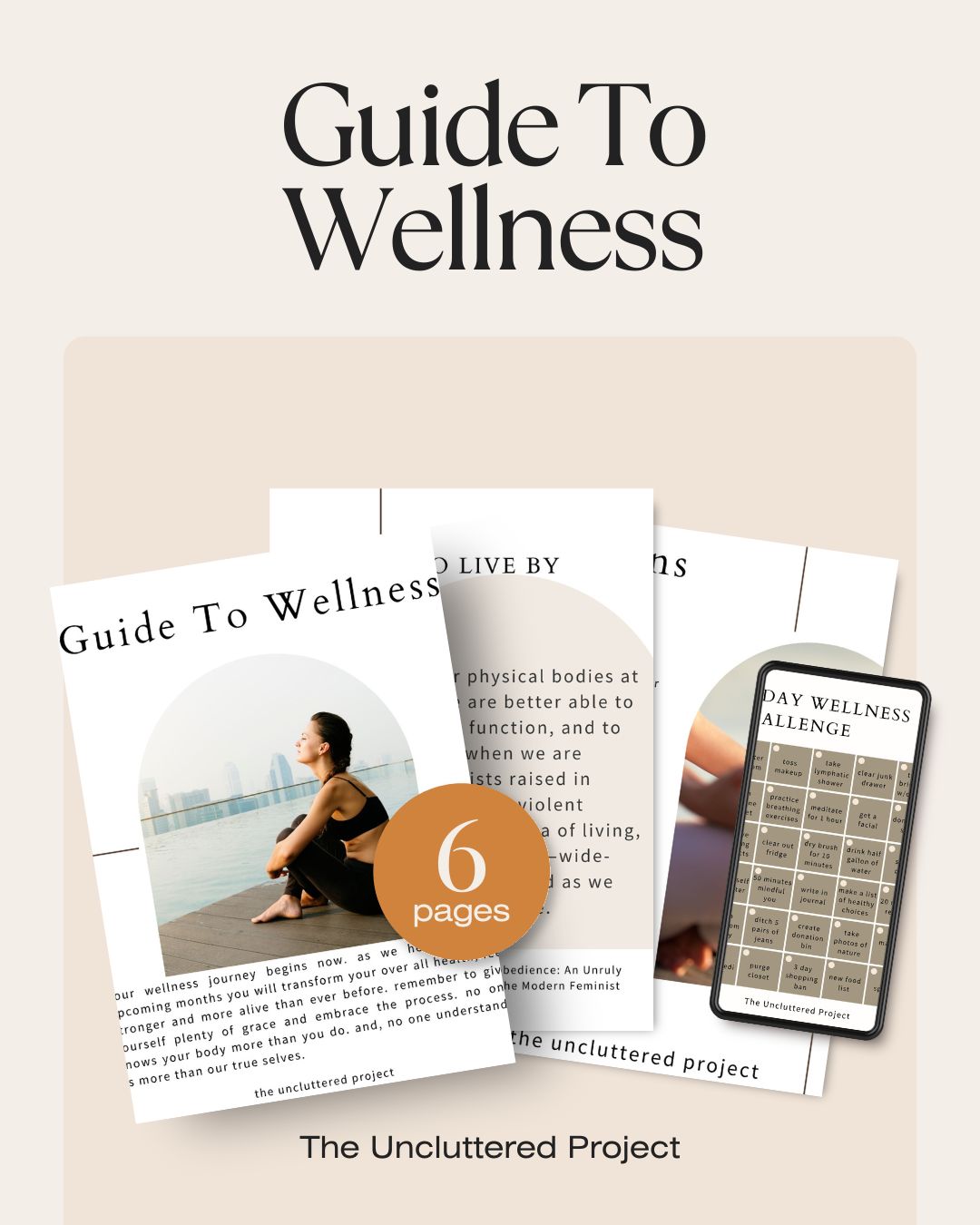Wellness Program Guide Guide To Wellness 30 Day Challenge - The Uncluttered Project